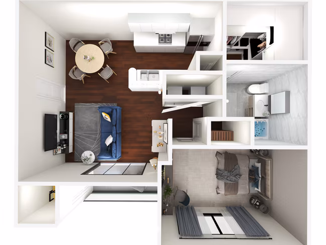 1 Bed • 1 Bath 1208 floor plan